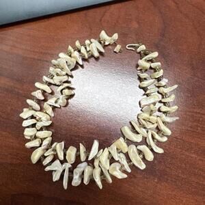 vintage mother of pearl style nacklace japan boho native